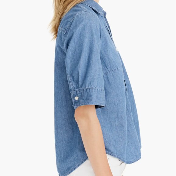 J. Crew Button-Up Chambray Shirt- LT - Picture 4 of 10